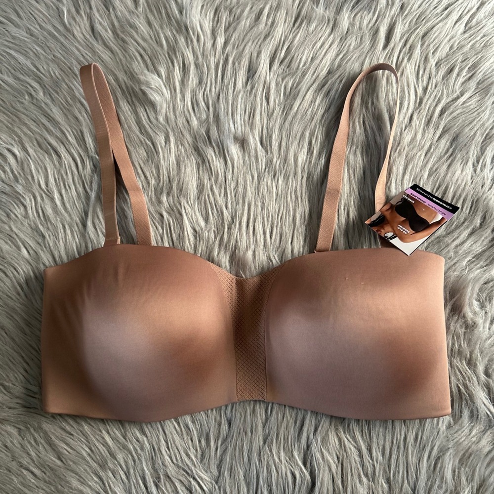 Maidenform Multiway Wireless Bra Womens Size 3XL‎ Brown Lightly Lined No Slip